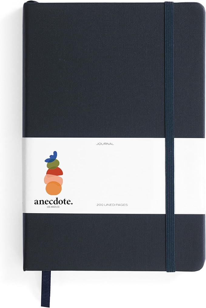 Hardcover Ruled Journal with Thick 100 gsm College Ruled Paper A5 size (8.3 inches x 5.4 inches) - Daily Writing Notebook Journal for Travel, School and Office Use - Diary Journal for Women and Men - Ink Blue