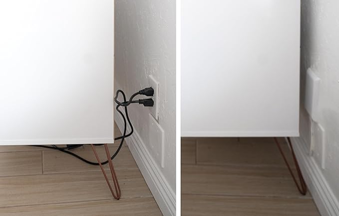 Sleek Socket Original & Patented Ultra-Thin Outlet Concealer with Cord Concealer Kit, Flat Extension Cord with Multi Outlets Power Strip, Ideal for Home Improvement, Hide Bulky and Messy Cords