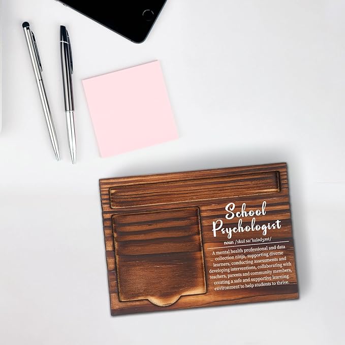 School Psychologist Gifts for Women, School Psychologist Office Gift, Thank You Gifts for School Psychologist, Funny Desk Signs for School Counseling Office Desk Self-Stick Note Pad Holders SD128