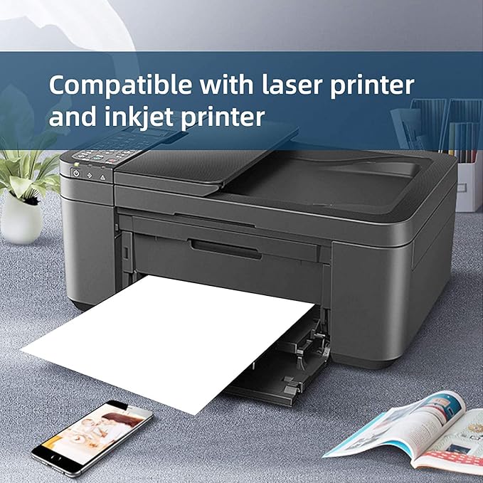Full Sheet Shipping Labels 8.5 x 11 for Laser & Inkjet Printers, 100 Sheets 100 Labels Self Adhesive Full Sheet 8 1/2x11 Labels, Mailing Label Sheets for Printer, Full Page Shipping Labels