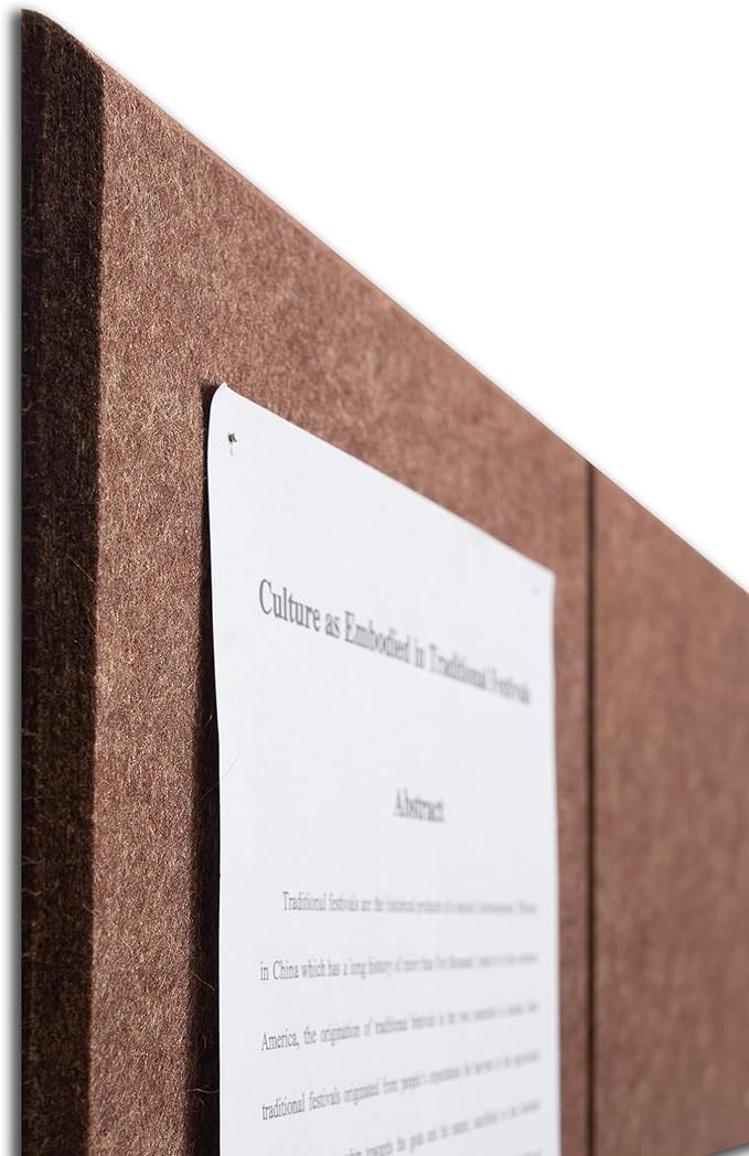 Large Felt Bulletin Board(48" x 36"),Cork Board Alternative,12 Pack Felt Wall Tiles with Safe Removable Adhesive Tabs,Notice Pin Board/Message Board/Vision Board for Office, School & Home