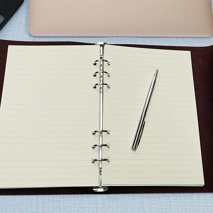 A5 Ruled Refills Inserts for A5 Size 6-Ring Binder, A5 Loose Leaf Planner Filler Paper, A5 Planner Inserts,80 Sheets/160 Pages,Lined(Line-A5)