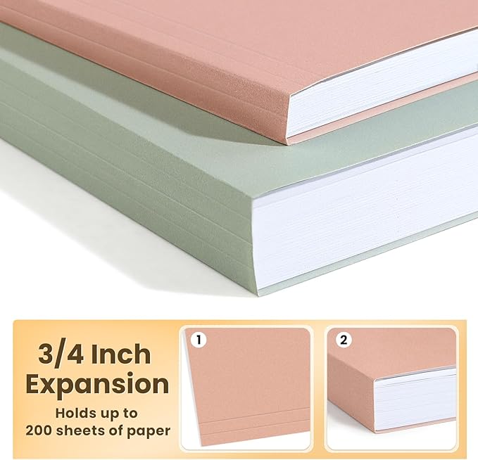 SUNEE Hanging File Folders Legal Size, 25 Pack File Folders 1/5-Cut Tabs, Morandi Colors, Stay Organized for Your Home and Office Bulk File and Documents