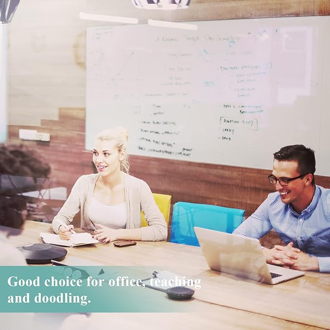 Magnetic Dry Erase Whiteboard Paper, 16" x 24" Self Adhesive Whiteboard for Wall, Easy to Write and Clean Dry Erase Board for Kids, Office, Home, with Marker, Magnetic Eraser and Magnets