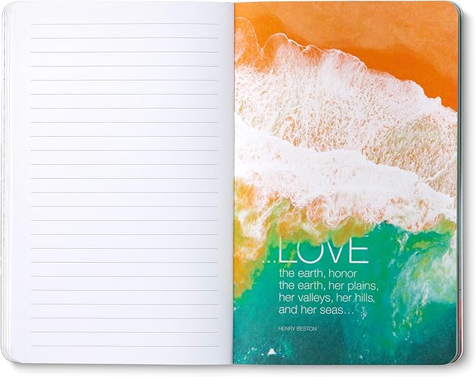 Compendium Softcover Journal - The world is grand, awfully big and astonishingly beautiful. – A Write Now Journal with 128 Lined Pages, 5″W x 8″H