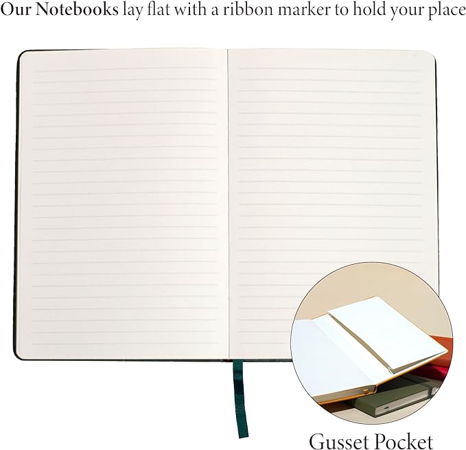 Hardcover Ruled Journal with Thick 100 gsm College Ruled Paper A5 size (8.3 inches x 5.4 inches) - Daily Writing Notebook Journal for Travel, School and Office Use - Diary Journal for Women and Men - Dutch Blue