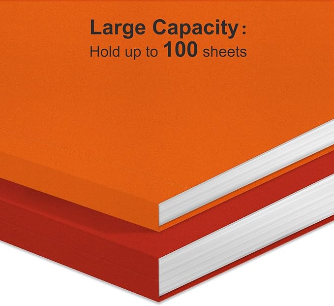 ViVin File Folders, Fits 8.5 x 11 Letter Size Paper, 1/3-Cut Tabs, 36 Pack Manilla Colored File Folders, Perfect for Home, Office, and School Documents File Paper(Multicolored)