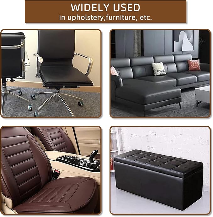 CHEIGHY Leather Repair Patch for Couch Advanced PU Material, Self Adhesive Leather Repair Kit for Furniture Vinyl Repair Tape for Car Seats Upholstery Sofa Office Chair (Brown, 3.9X79 inch)