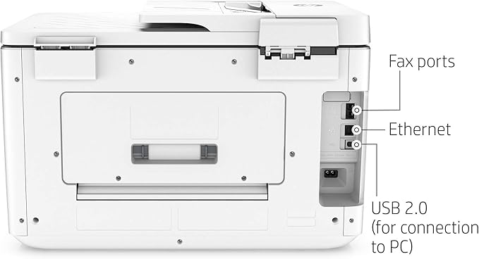 HP OfficeJet Pro 7740 Wide Format All-in-One Color Printer with Wireless Printing, Works with Alexa (G5J38A), White/Black