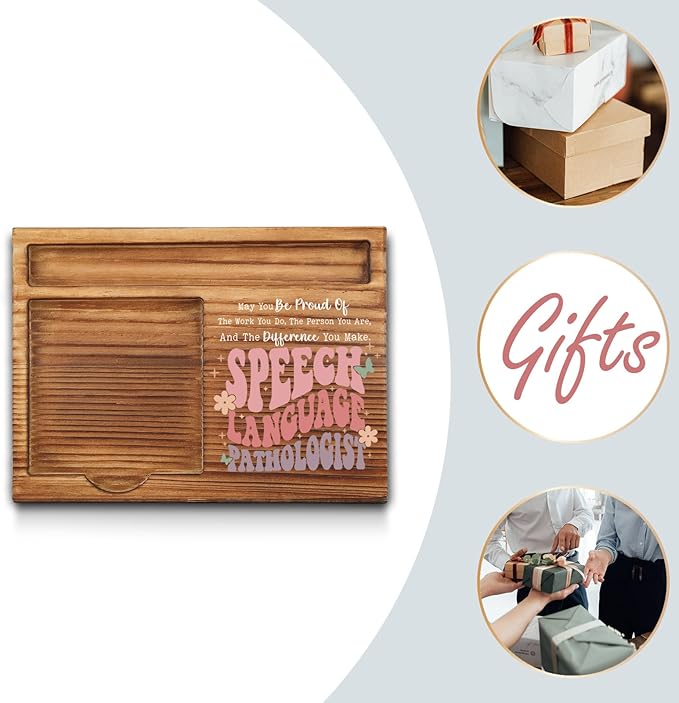 Speech Language Therapy Sticky Note Holder, Speech Language Therapy Thank You Appreciation Gifts for Men, Women, SLP Speech Therapy Office Desk Self-Stick Note Pad Holders GSH455