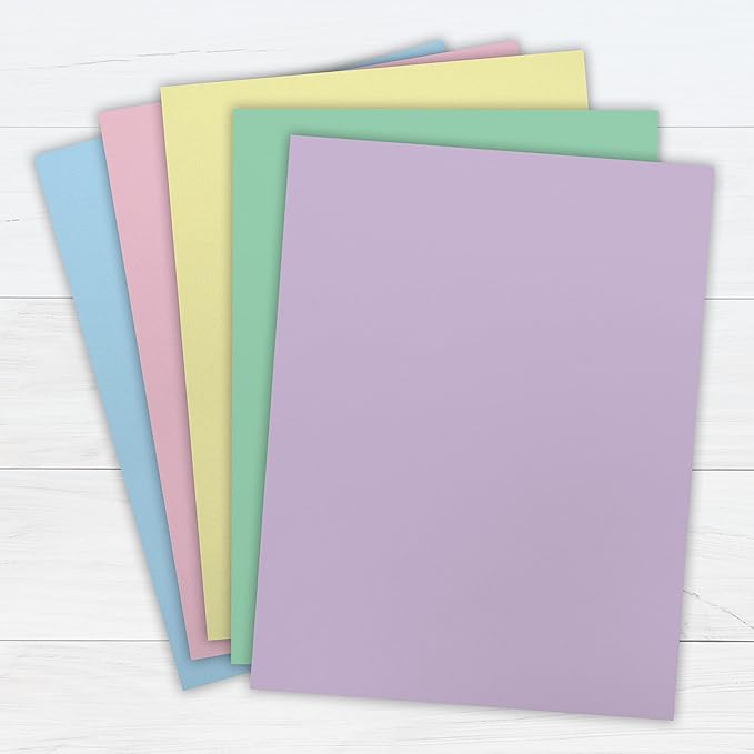 Printworks Pastel Paper, 20 lb, 5 Assorted Pastel Colors, 30% Recycled Color Printer Paper, SFI Certified, Perfect for School and Craft Projects, 100 Sheets, 8.5 x 11 Inch (00577) (Pack of 2)