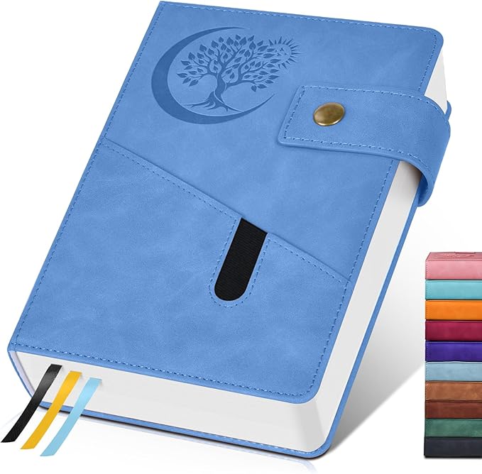365 Page Thick Lined Journal Notebook for Men Women, A5 Leather Journals for Writing, Hardcover Notebooks for Work, School, Note Taking,Travel, Business,Personal Diary, College Ruled 5.9" x 8.4"