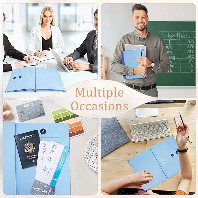 in Case I Go Missing Binder,The Folio Document Organizer,Lifebook Document Organizer with Labels,Suitable for Important Document,Emergency Binder,Life Binder,Passports,and Letters(Light Blue)
