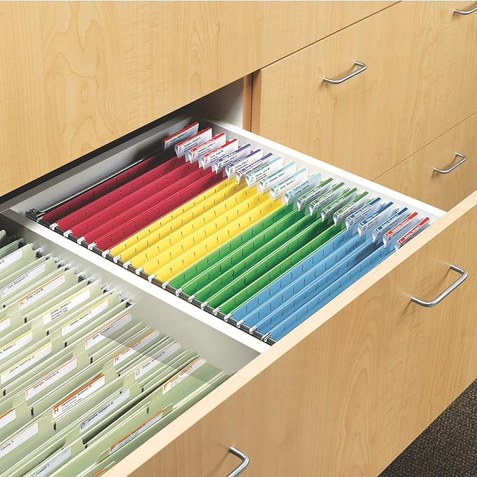 Smead Heavy Duty Steel Hanging File Folder Frame, Letter Size, Gray, Adjustable Length 23" to 27", 2 per Pack (64872)
