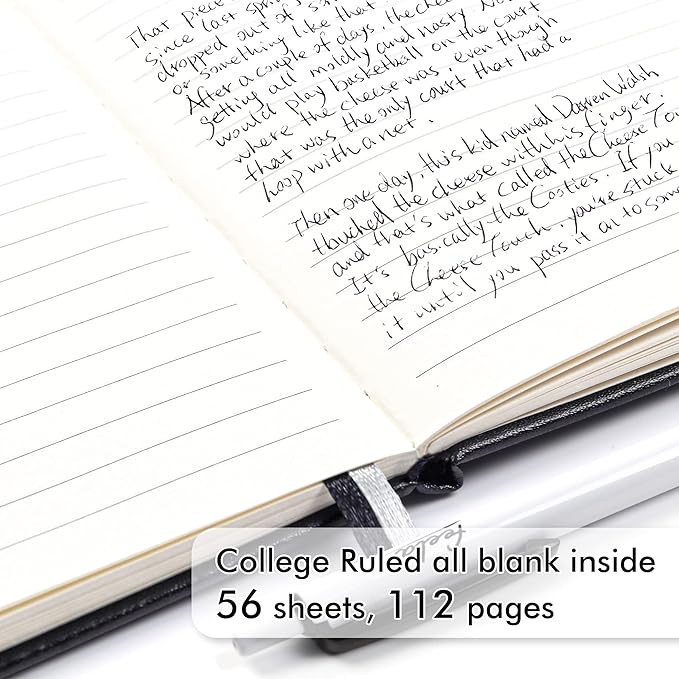 feela 15 Pack Pocket Small Notebooks Bulk, Mini Cute Notepads Hardcover College Ruled Lined Journals with Pen Holder for School Business Memos, with 15 Black Pens, 3.5”x 5.5”, A6, Black