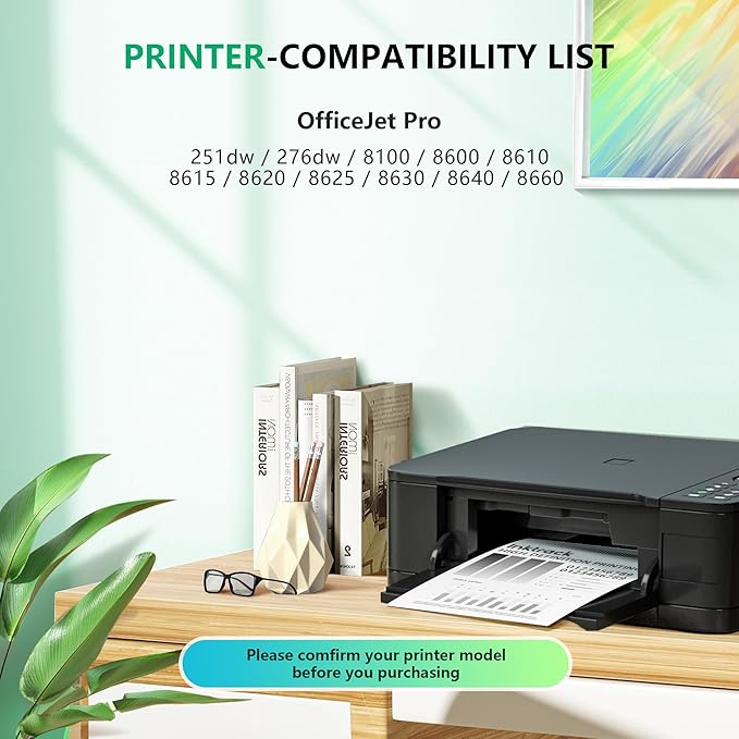 950XL Ink Cartridges Compatible for HP 950XL Black Ink Cartridges Replacement for HP OfficeJet Pro 8600 8610 8620 8100 8630 8660 8640 8615 8625 276DW 251DW Printers (Black,2-Pack)
