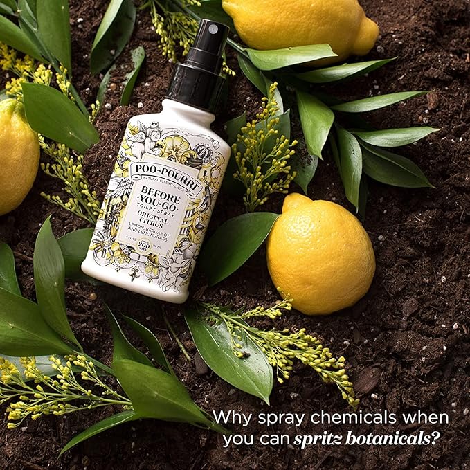 Poo-Pourri Before-You-Go Toilet Spray, Original Citrus, 4 Fl Oz - Lemon, Bergamot and Lemongrass