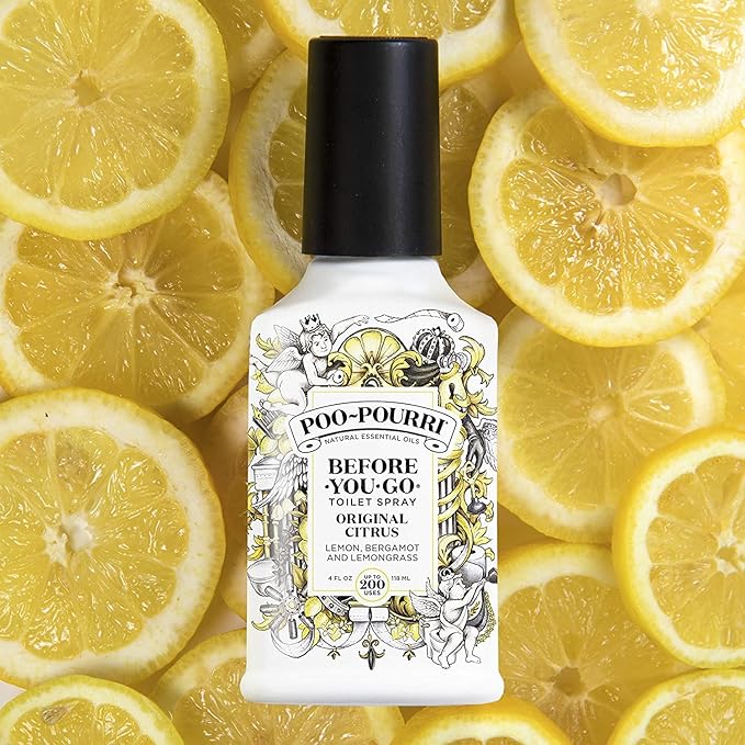 Poo-Pourri Before-You-Go Toilet Spray, Original Citrus, 4 Fl Oz - Lemon, Bergamot and Lemongrass
