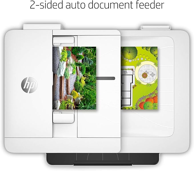 HP OfficeJet Pro 7740 Wide Format All-in-One Color Printer with Wireless Printing, Works with Alexa (G5J38A), White/Black