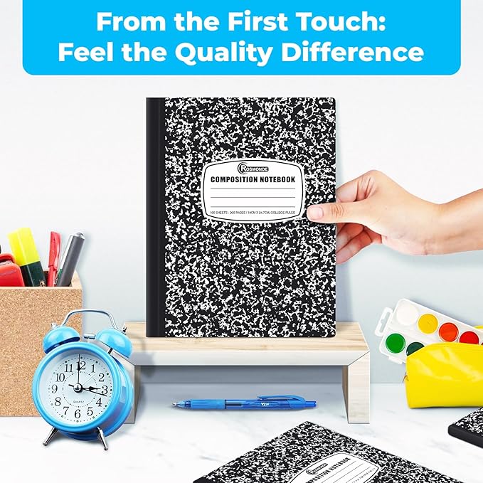 2000 Pack (Pallet) Composition Notebooks Bulk, College Ruled, Full Pallet of Notebooks, 200 Pages (100 Sheets), 9-3/4 x 7-1/2, Bulk Notebooks for School, College & Office, 4-7 Days Transit