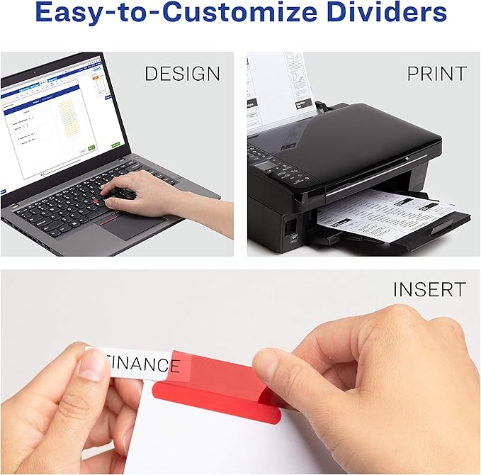 Avery Big Tab Insertable Extra Wide Dividers, 8 Multicolor Tabs, 1 Set (11222)