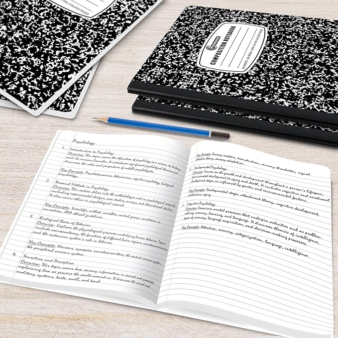 2000 Pack (Pallet) Composition Notebooks Bulk, College Ruled, Full Pallet of Notebooks, 200 Pages (100 Sheets), 9-3/4 x 7-1/2, Bulk Notebooks for School, College & Office, 4-7 Days Transit