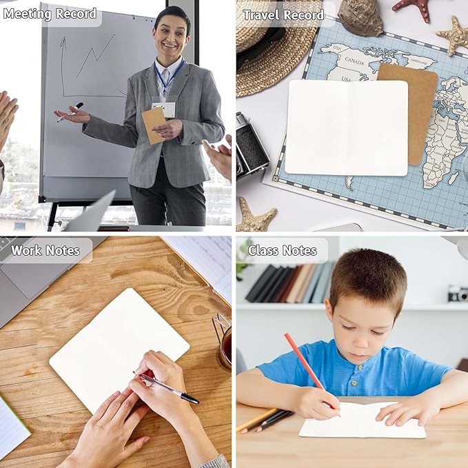 32PCS Mini Notebooks Bulk, 3.5" x 5.5", Brown, 60 Pages Blank Paper Small Pocket Notebook Set, Mini Journal Memo Notepads for Kids, Students, Traveler, School Office Supplies