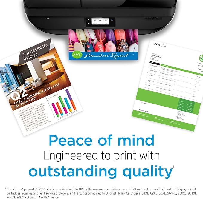 HP 936 Black, Cyan, Magenta, Yellow Ink Cartridges (4-pack) | Works with : OfficeJet 9122e; Pro: 9110b, 9125e, 9128e, 9130b, 9135e; OfficeJet Pro Wide Format 9730e | Eligible for Instant Ink | 6C3Z5LN