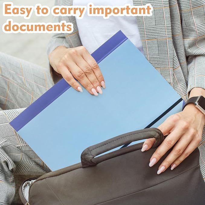 in Case I Go Missing Binder,The Folio Document Organizer,Lifebook Document Organizer with Labels,Suitable for Important Document,Emergency Binder,Life Binder,Passports,and Letters(Light Blue)