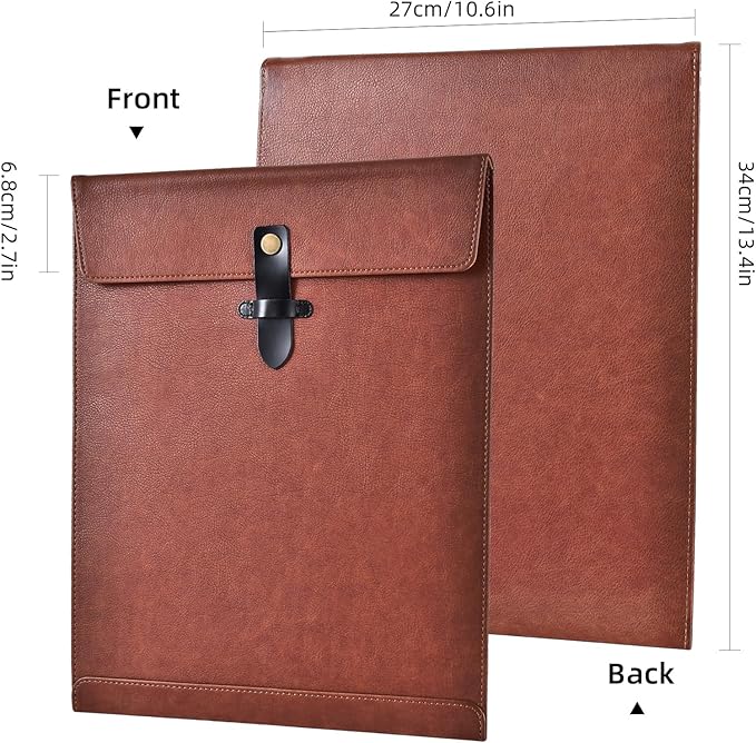 Green Leather File Folder Letter Size, File Organizer, Important Document Folder, Document Organizer, Laptop Sleeve Notebook Case, Leather Folder Paper Storage, A4 Envelopes Filing Folder