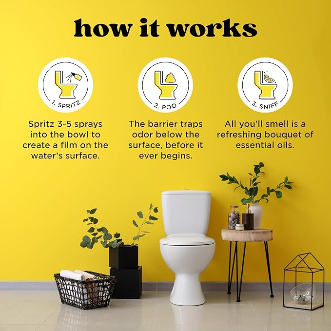 Poo-Pourri Before-You-Go Toilet Spray, Original Citrus, 4 Fl Oz - Lemon, Bergamot and Lemongrass