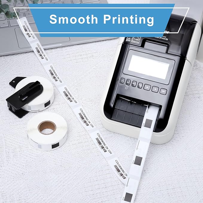 COLORWING Labels Compatible for Brother DK-1204 (0.66" x 2.1"), Multipurpose Return Address Die-Cut Label Roll, Use with QL 700 810w 820nwb Printers (10 Rolls + 2 Frame)
