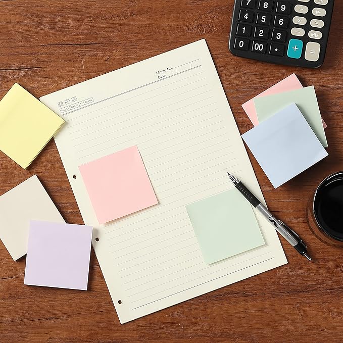 Mr. Pen- Bulk Sticky Notes, Morandi Colors Self-Stick Aesthetic, Colorful, 3”x3”, 12 Pads