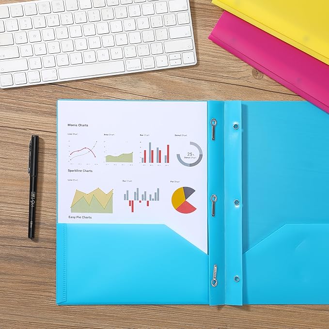 Mr. Pen- Plastic Folders with Pockets and Prongs, 15 Pack, Vibrant Colors, Pocket Folders, Folders with Prongs, File Folders with Fasteners, 2 Pocket Folder, Folder with Pockets, Two Pocket Folder