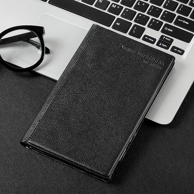 MaxGear Business Card Organizer, 240 Cards Book Portable Business Card Holder for Men & Women, Professional PU Credit Cards Binder File Storage, Black
