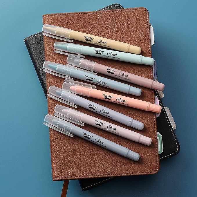 Mr. Pen- Gel Highlighters, 8 Pack, Morandi Colors, No Bleed Bible Markers