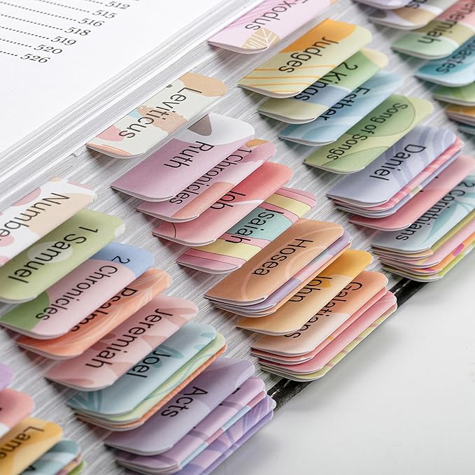 Mr. Pen- Bible Tabs, 120 Tabs, Laminated Bible Tabs for Women and Men, Bible Tabs for Study Bible, Bible Index Tabs, Bible Book Tabs, Bible Labels Tabs, Mr Pen Bible Tabs