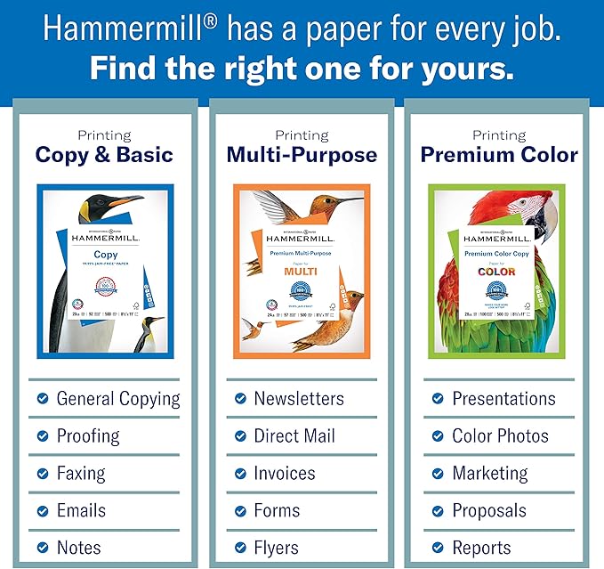 Hammermill Colored Paper, 24 lb Salmon Printer Paper, 8.5 x 11-10 Ream (5,000 Sheets) - Made in the USA, Pastel Paper, 103120C