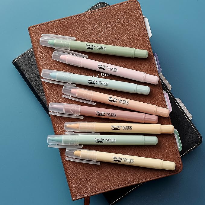 Mr. Pen- Gel Highlighter, 8 Pack, Pastel Colors, No Bleed, Markers for Bibles