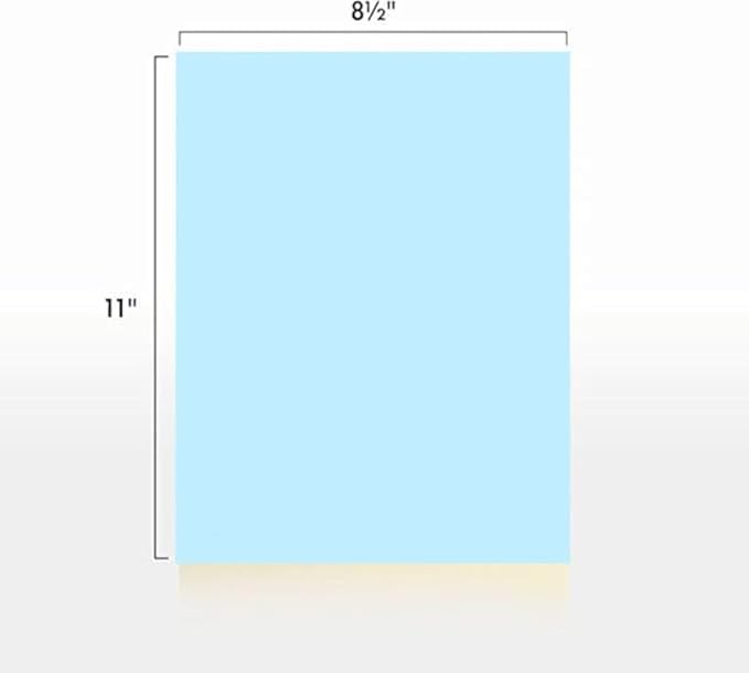 Colored Copy Paper, 20 LB 8.5 X 11, 500 Sheets (Blue)