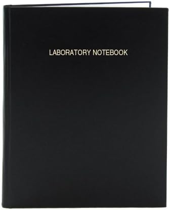 BookFactory Lab Notebook - 240 Pages (.25" Grid Format) 8" x 10" Black Cover Section Sewn Hardbound Laboratory Notebook (LIRPE-240-SGR-A-LKT1)