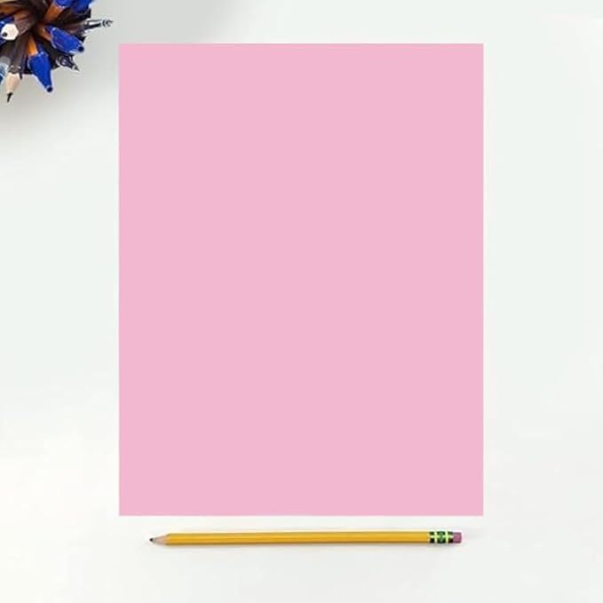 Colored Copy Paper, 20LB 8.5 X 11, 500 Sheets Per Ream (PINK)