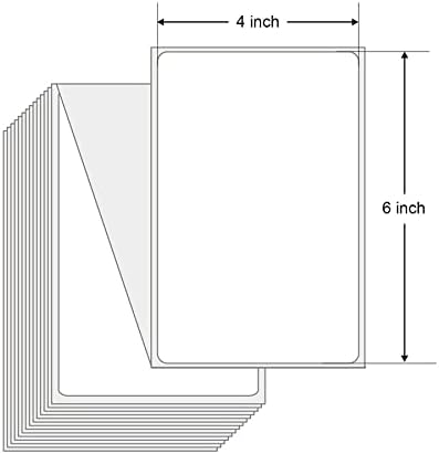 4x6 Thermal Labels, MakerKing White Mailing Fanfold Postage Direct Thermal Printer Shipping Label (4000 4x6 Fanfold Labels), Compatible with Rollo, MUNBYN, iDPRT, Polono, Zebra Thermal Label Printer