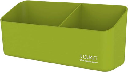 loukin Magnetic and Adhesive Marker Holder, Dry Erase Accessory Tray, Magnetic Storage Organizer for Whiteboard, Glass or Refrigerators (Green)