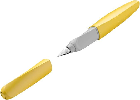 Pelikan Twist Fountain Pen with 1 Ink Cartridge, Medium Nib, Bright Sunshine, Boxed (820202)