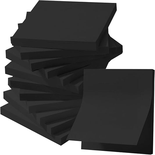 Mr. Pen- Sticky Notes, 3”x3”, 12 Pads, Black Sticky Notes, Sticky Note, Self-Stick Note Pads, Sticky Pads Sticky Notes Aesthetic, Colorful Sticky Notes, Sticky Notes Bulk Sticky Notes