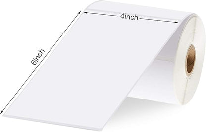 9527 Product 4x6 Direct Thermal Shipping Labels for Zebra 2844 ZP-450 ZP-500 ZP-505,Blank,450 Labels/Roll, 1" Core,Total 6 Rolls