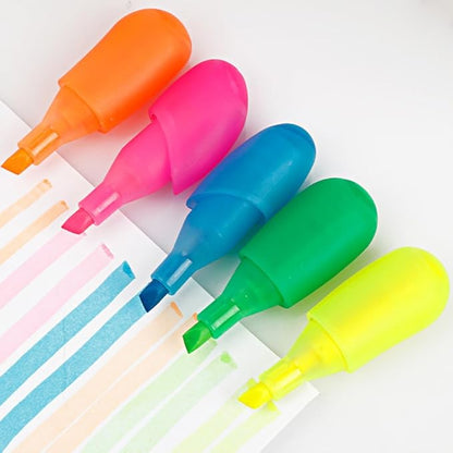 Creative 5 Color in 1 Hands Shape Highlighter Marker, Multicolor Fluorescent Highlighter Pens for Coloring Book, Journal Planner and Note Taking, etc.