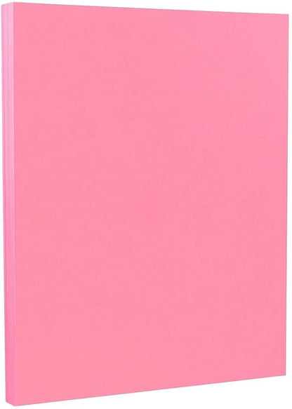 JAM PAPER Colored 24lb Paper - 90 gsm - 8.5 x 11 - Ultra Pink - 100 Sheets/pack