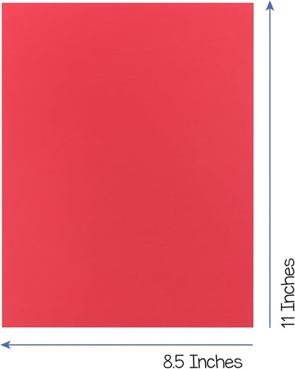 Hygloss Red Colored Paper - 24 lb, 89 GSM, Fade-Resistant, Acid-Free, 8.5x11-Inch Letter Size Color Copy Paper, 90 Sheets